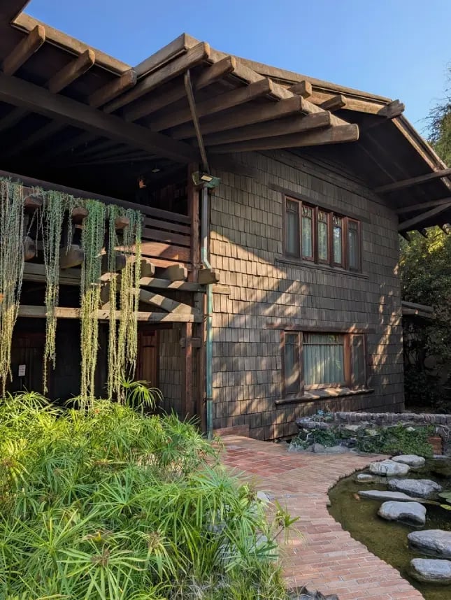 The gorgeous Gamble House, an example of arts and crafts style in historic homes.