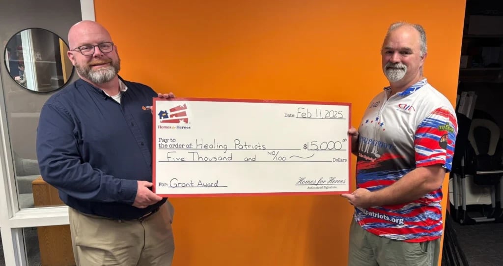 Healing Patriots Receives $5,000 Grant from Homes for Heroes Foundation