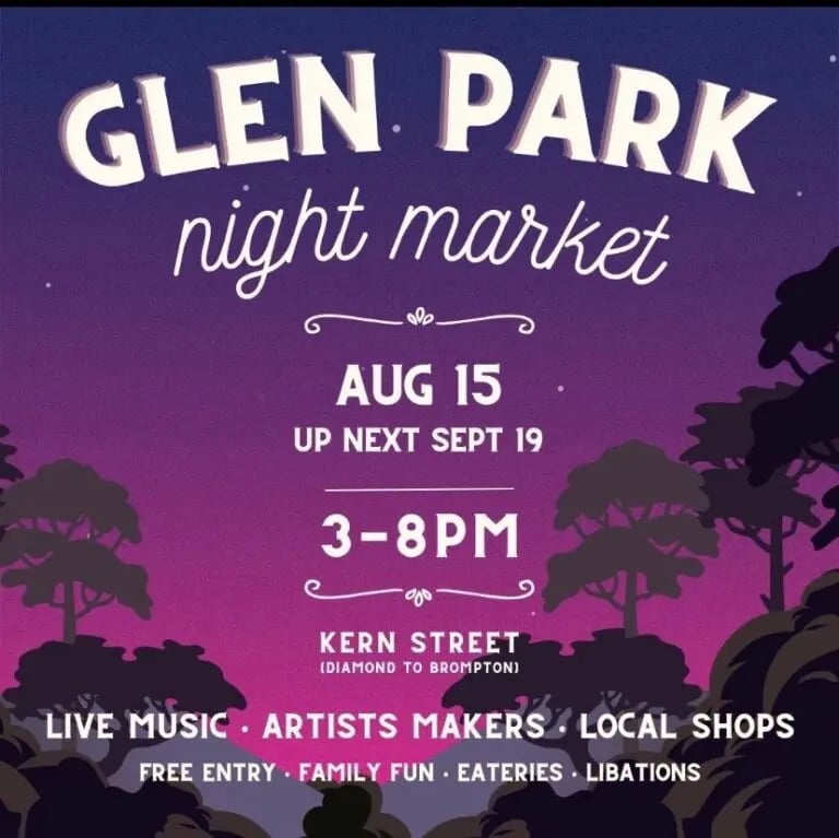 Glen Park Night Market August 15 Poster