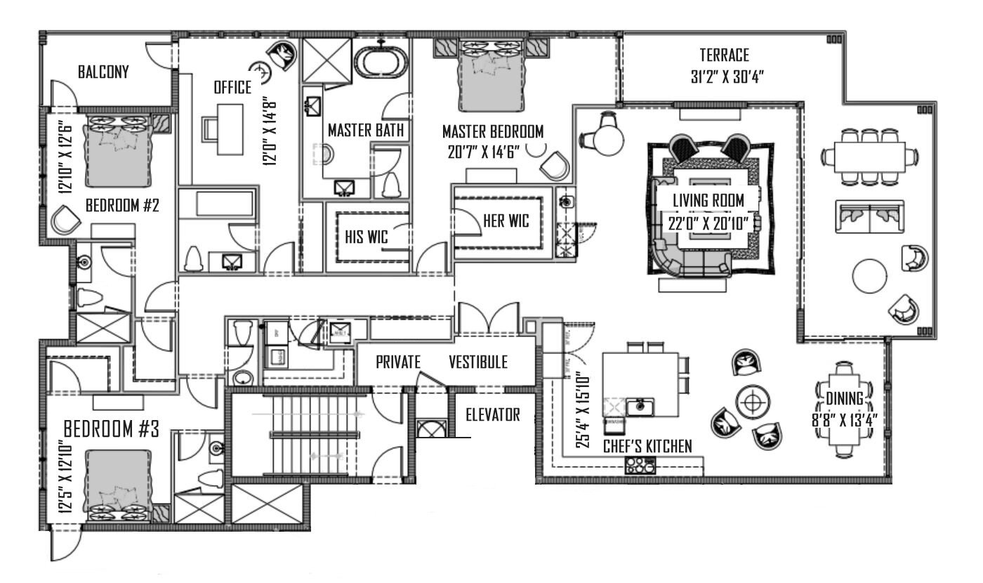 North Unit Floorplan
