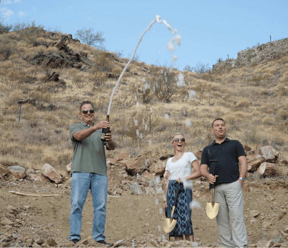 Luxury home groundbreaking in Paradise Valley, AZ