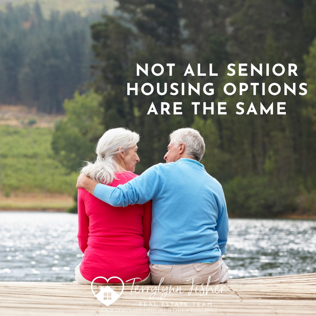 Not All Senior Housing Options Are the Same; older couple sitting together on a lakeside dock.