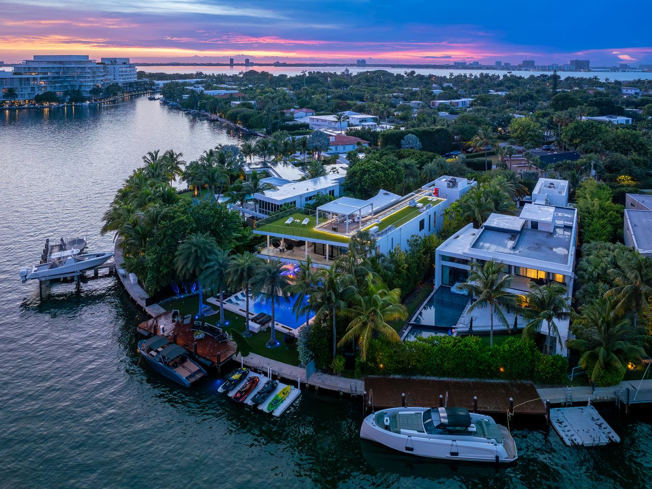 Striking Modern Tri-Level Waterfront Estate