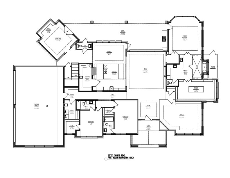 Sample floorplan of custom High Meadow West Home