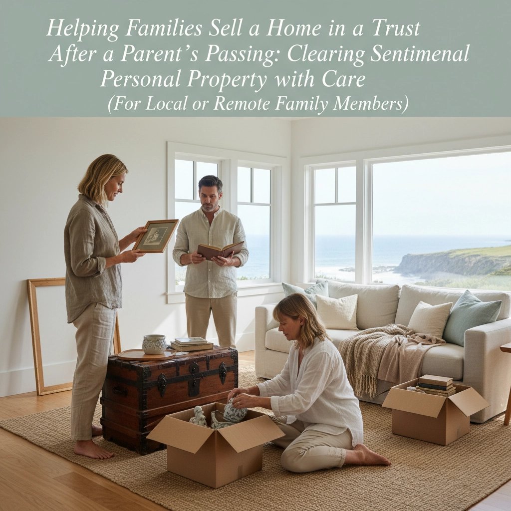 Helping Families Sell a Home in a Trust After a Parent's Passing: Clearing Sentimental Personal Property with Care (For Local or Remote Family Members)