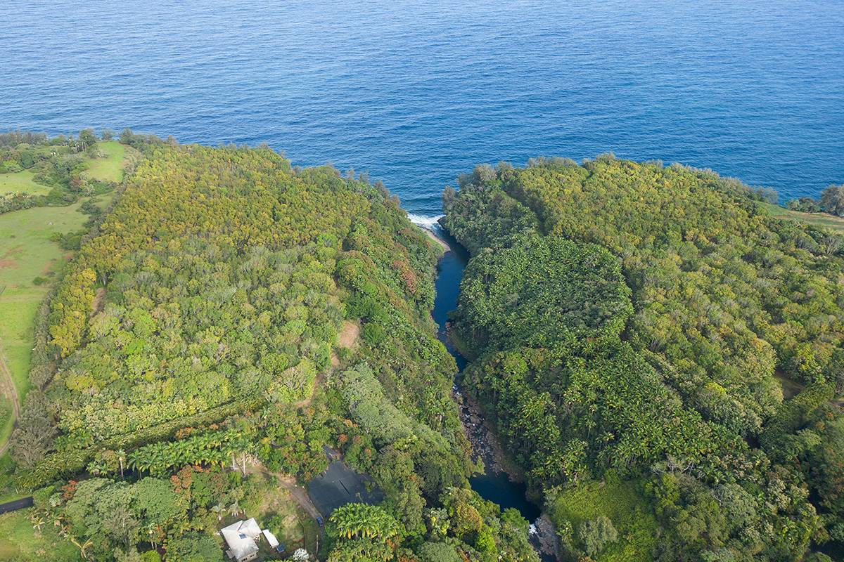 HAMAKUA COAST BIG ISLAND - OCEANFRONT 40 ACRES - WATERFALLS