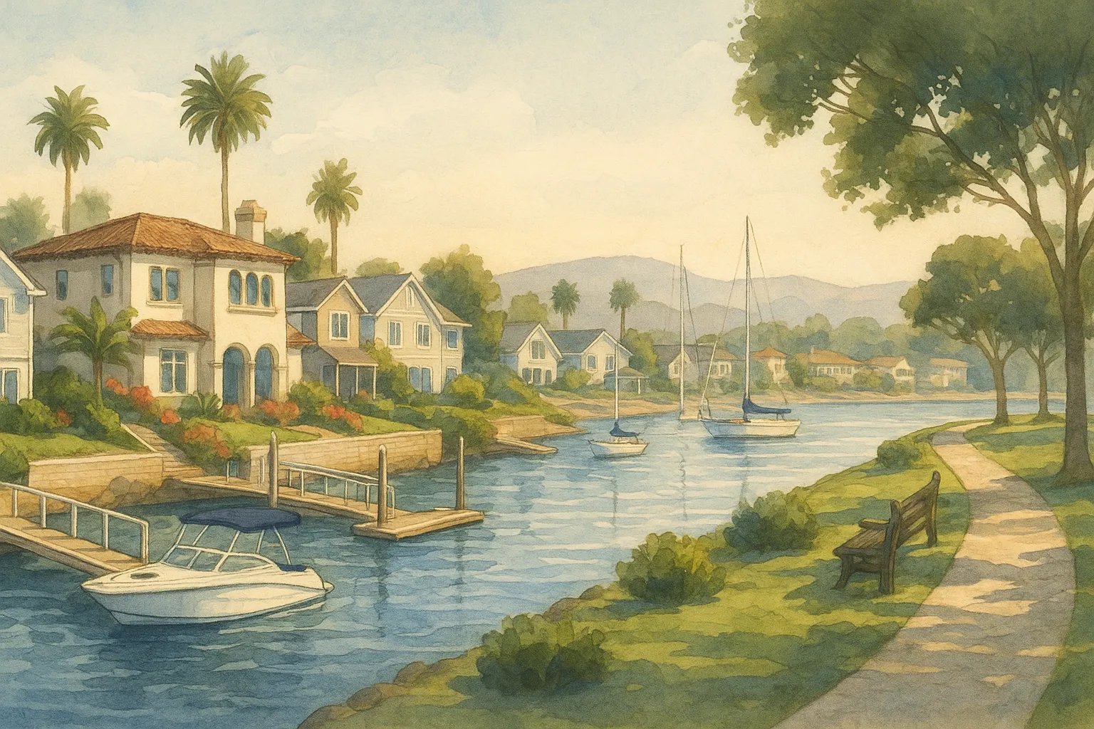 Waterfront homes in Dover Shores