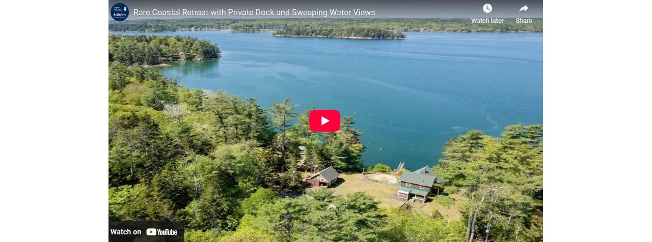Rare Coastal Retreat with Private Dock and Sweeping Water Views