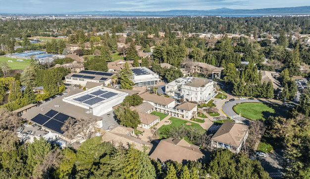 A beautiful campus for private school in Atherton California 