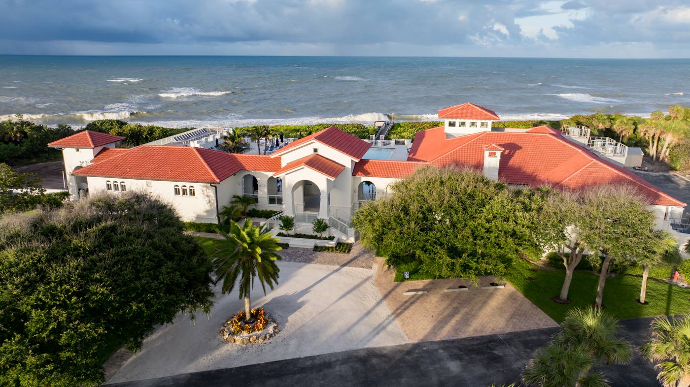 Grand Harbor Beach Club aerial view oceanfront Vero Beach Florida private community
