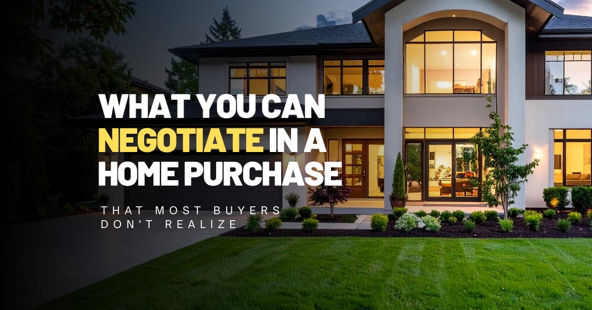 What you can negotiate in a home purchase that most buyers don't realize, home buyer negotiation guide from The Tully Team