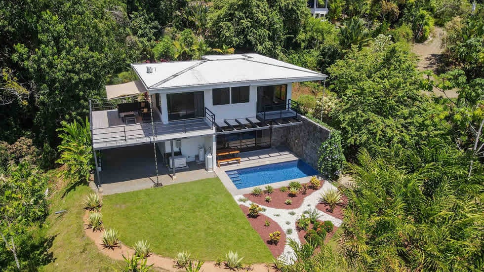 Tropical Ocean View Home with Pool in Escaleras Dominical