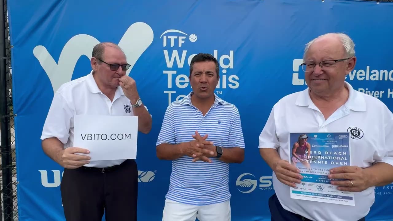 Happy new year from Ben and Vance ￼ from the 2026 Vero Beach international tennis open