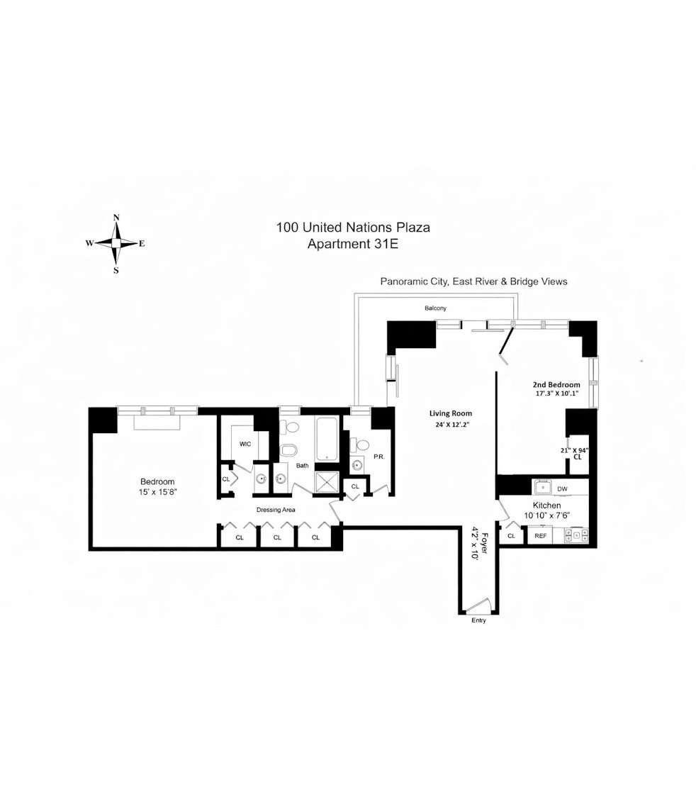 100 United Nations Plaza, #31E