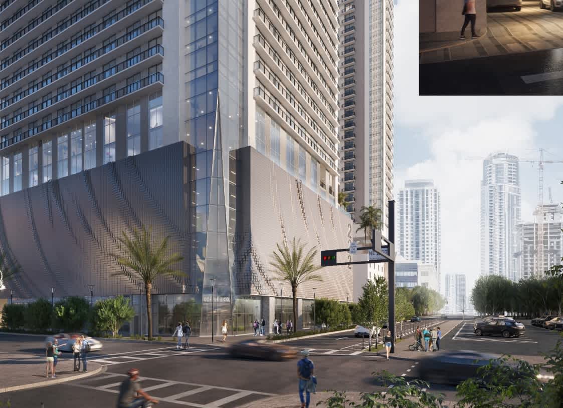 July 2024 - First Glass Installed at 448-Foot Tower Under Construction in Downtown Miami