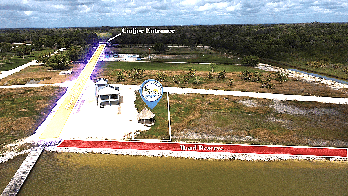 Vacant waterfront lot in a luxury master-planned gated residental community in northern Belize