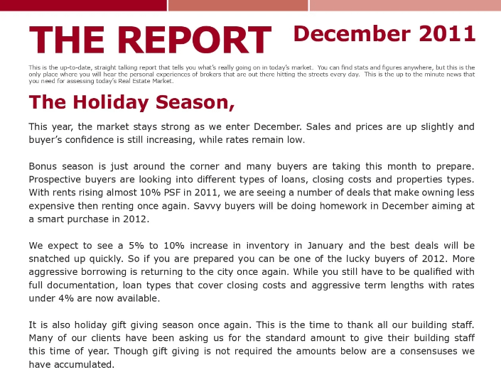 The Meier Report - December 2011