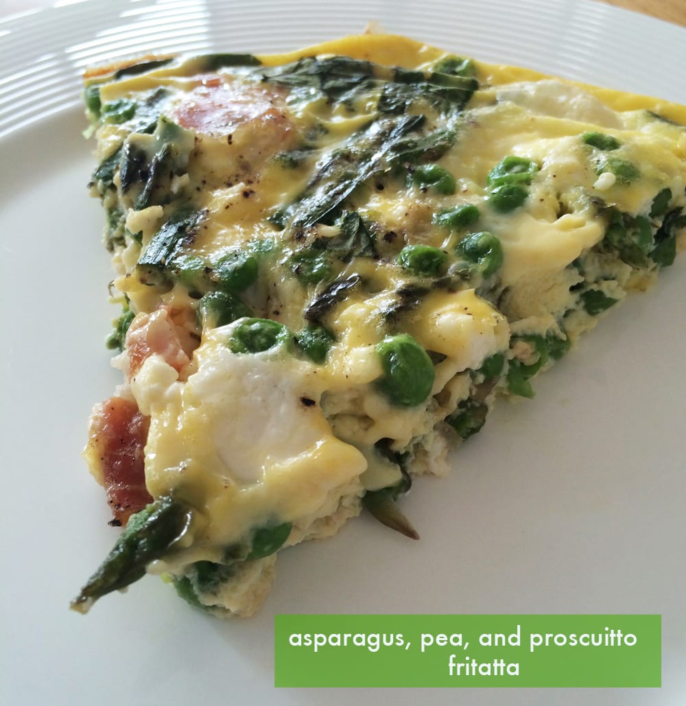 Good Eats | Asparagus, Pea and Proscuitto Fritatta