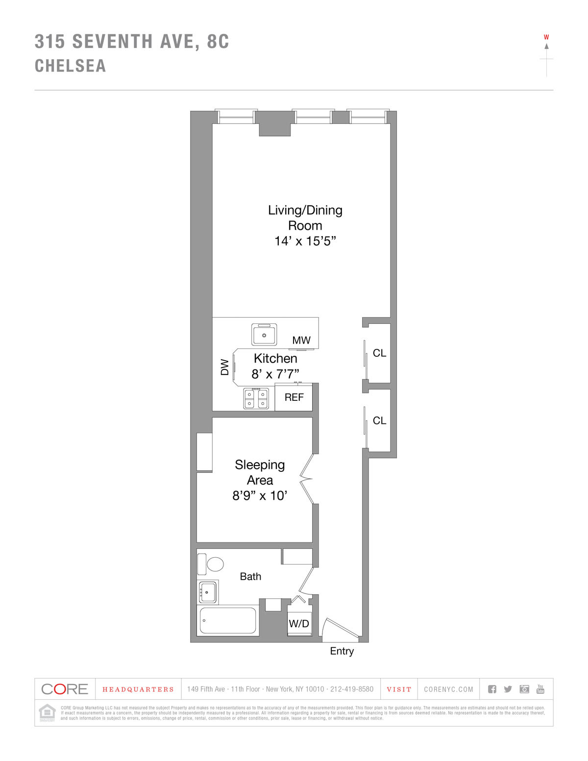 315 Seventh Ave, Unit:8C