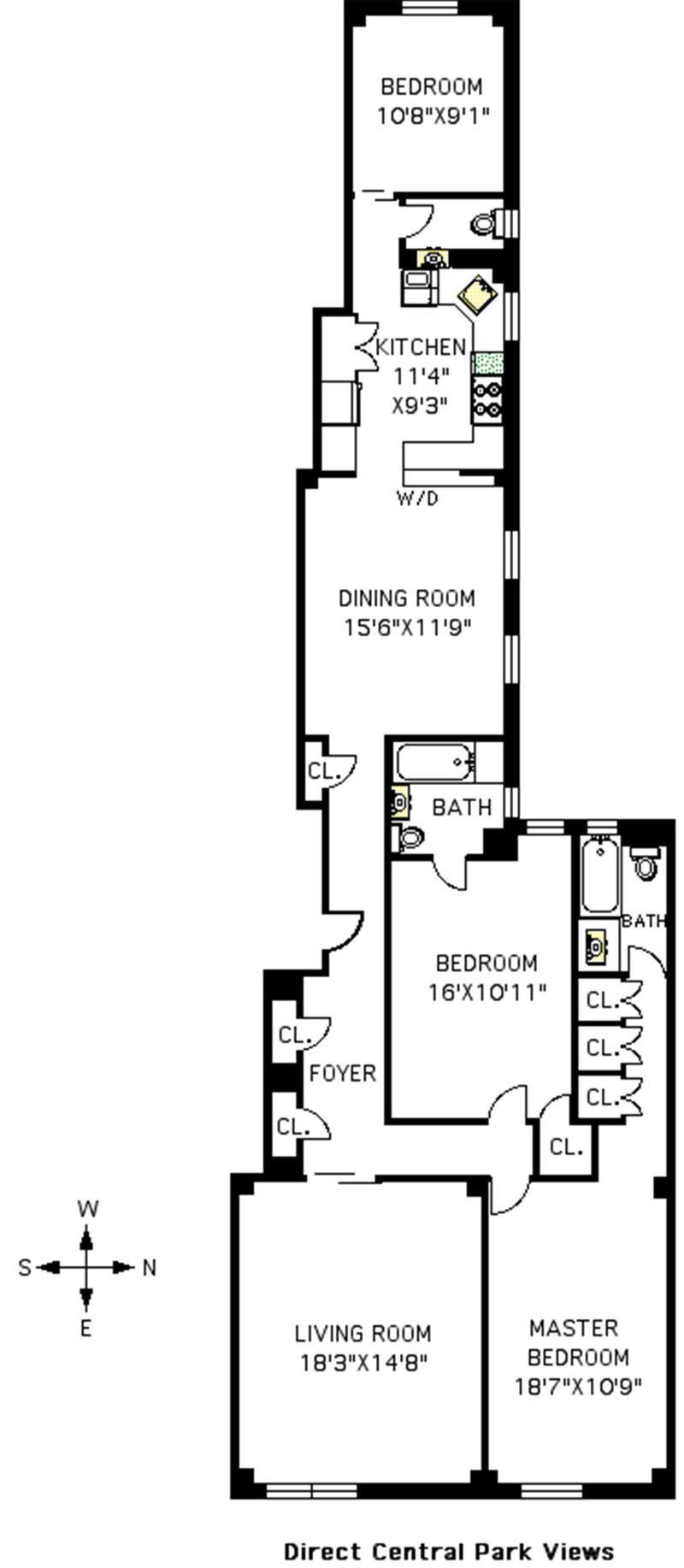 415 Central Park West Unit: 14E