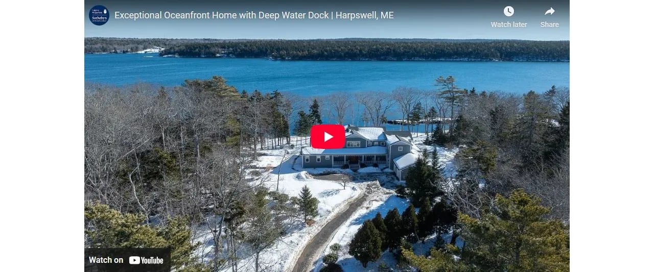 Video of The Week: Exceptional Oceanfront Home with Deep Water Dock in Harpswell