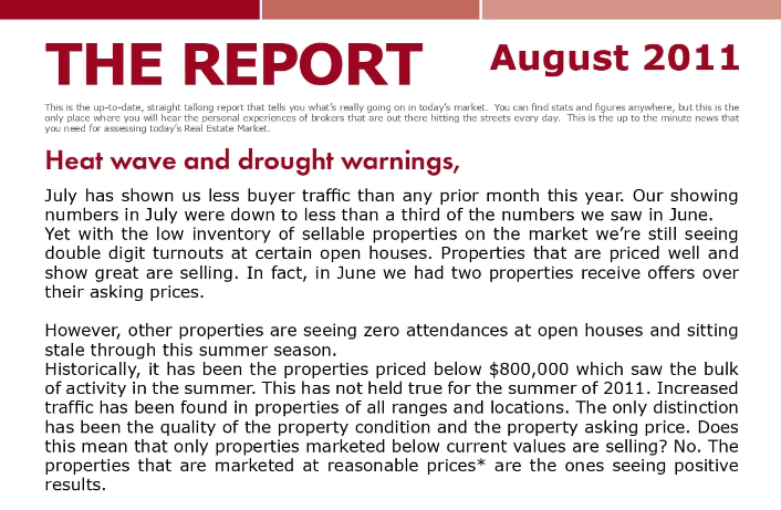 The Meier Report - August 2011