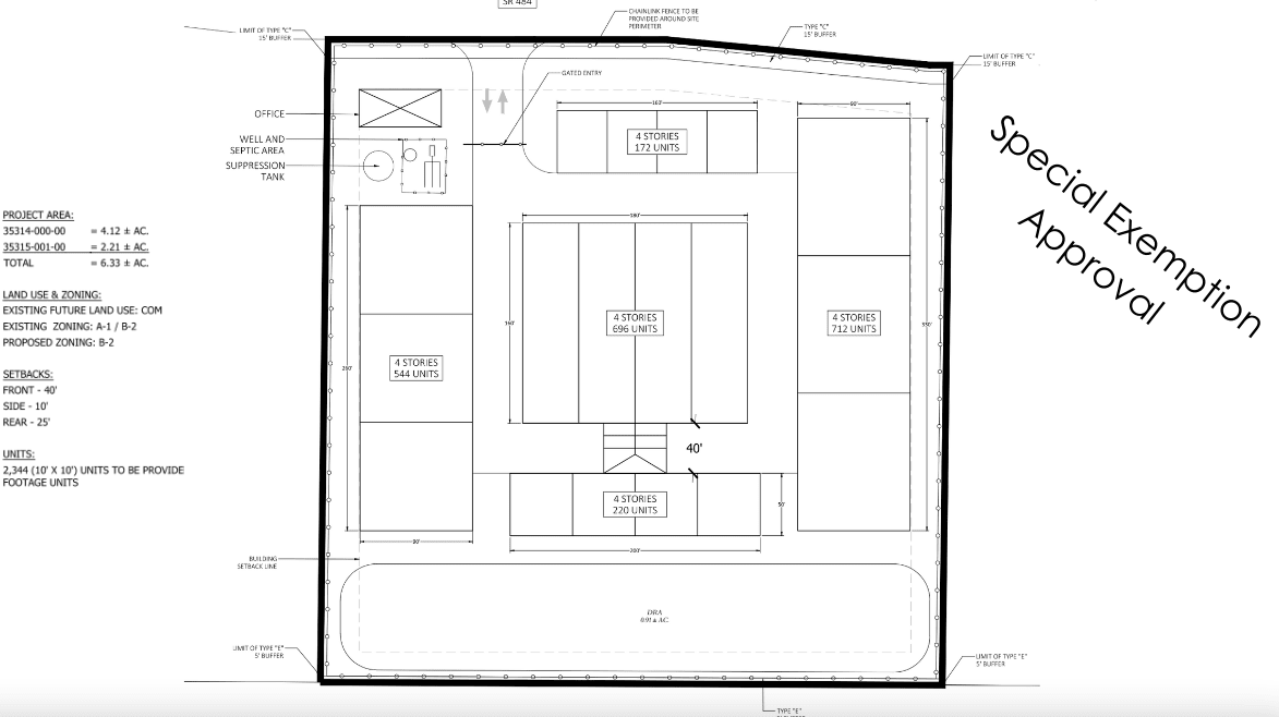 APPROVED SELF STORAGE SITE 