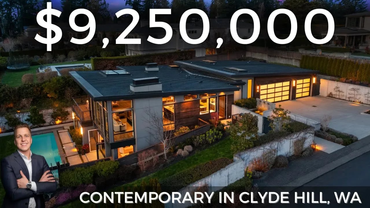 $10M Modern Marvel In Clyde Hill - Living Large In Luxury!