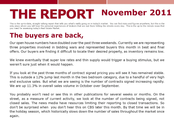 The Meier Report - November 2011