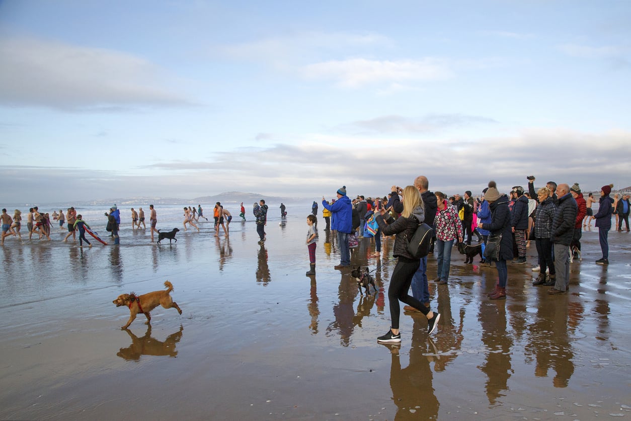 Oak Island Polar Plunge and Beach Lantern Parade on New Year's Day