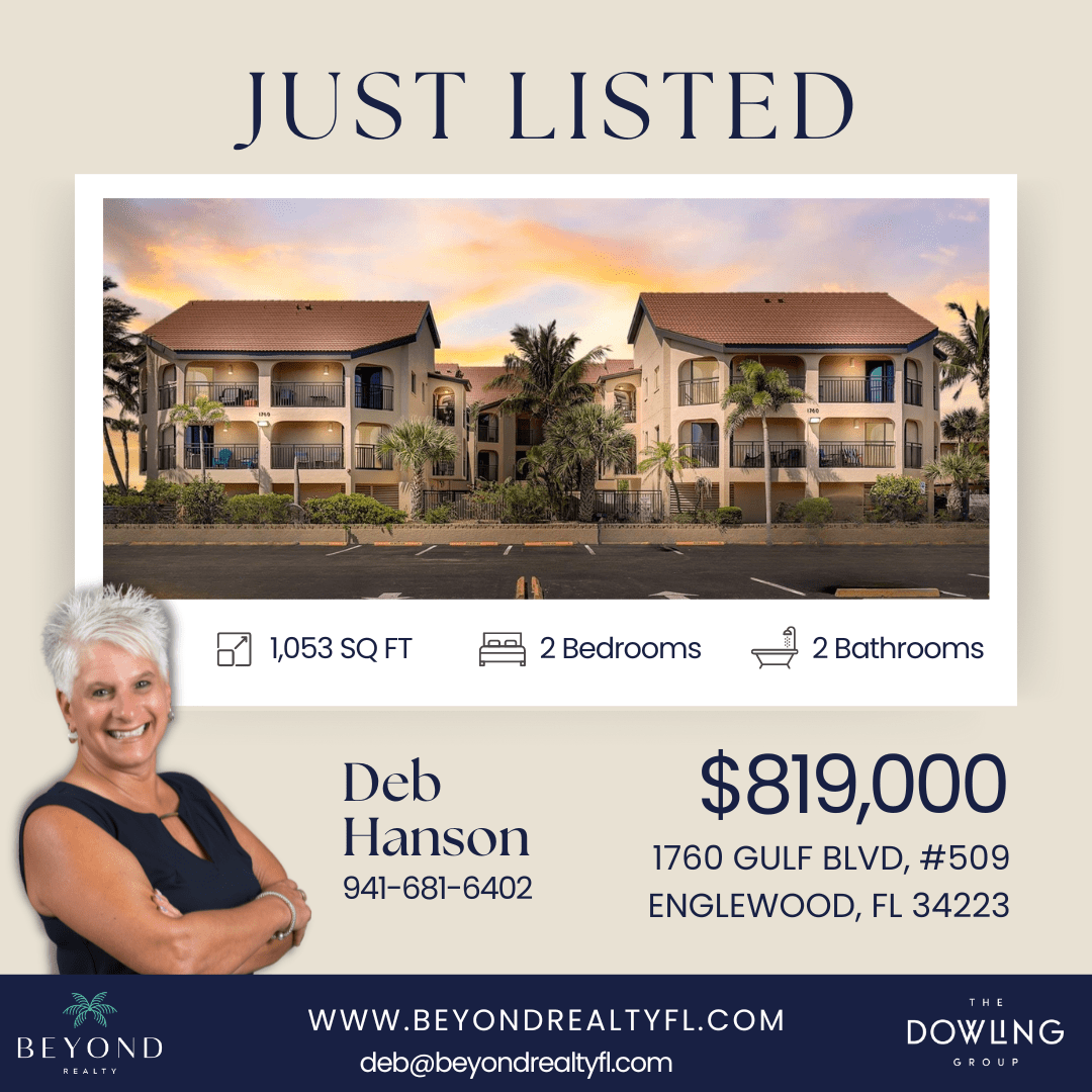 🌊🏝️JUST LISTED🏝️🌊 1760 GULF BLVD, #509, ENGLEWOOD, FL 34223