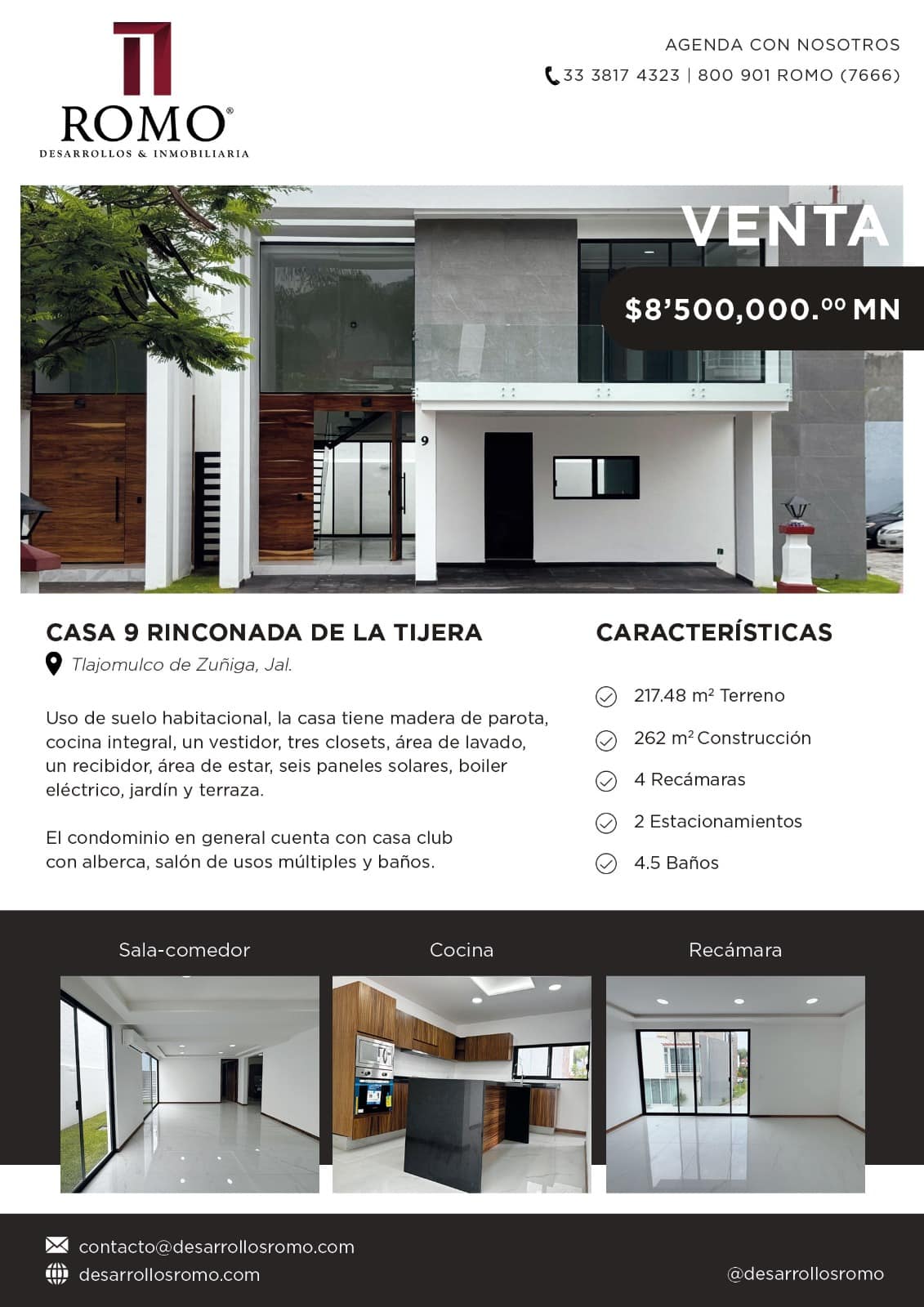 Casa 9 en venta en Rinconada de la Tijera  $8'500,000.00 MN