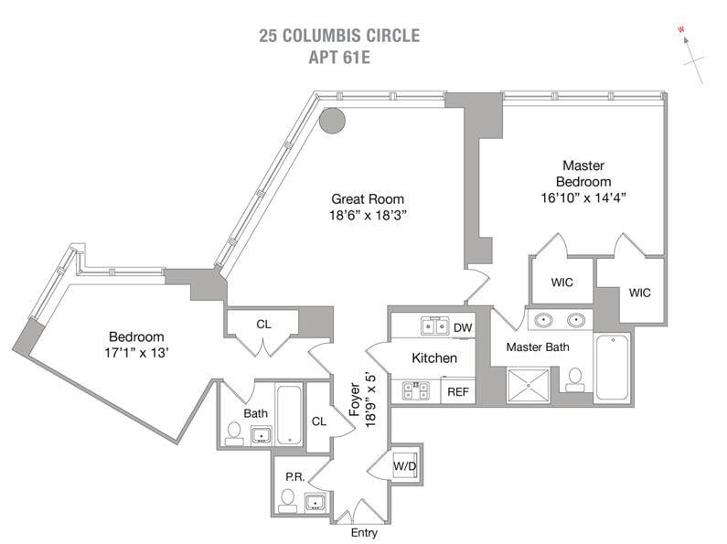 25 Columbus Circle, Apt 61-E