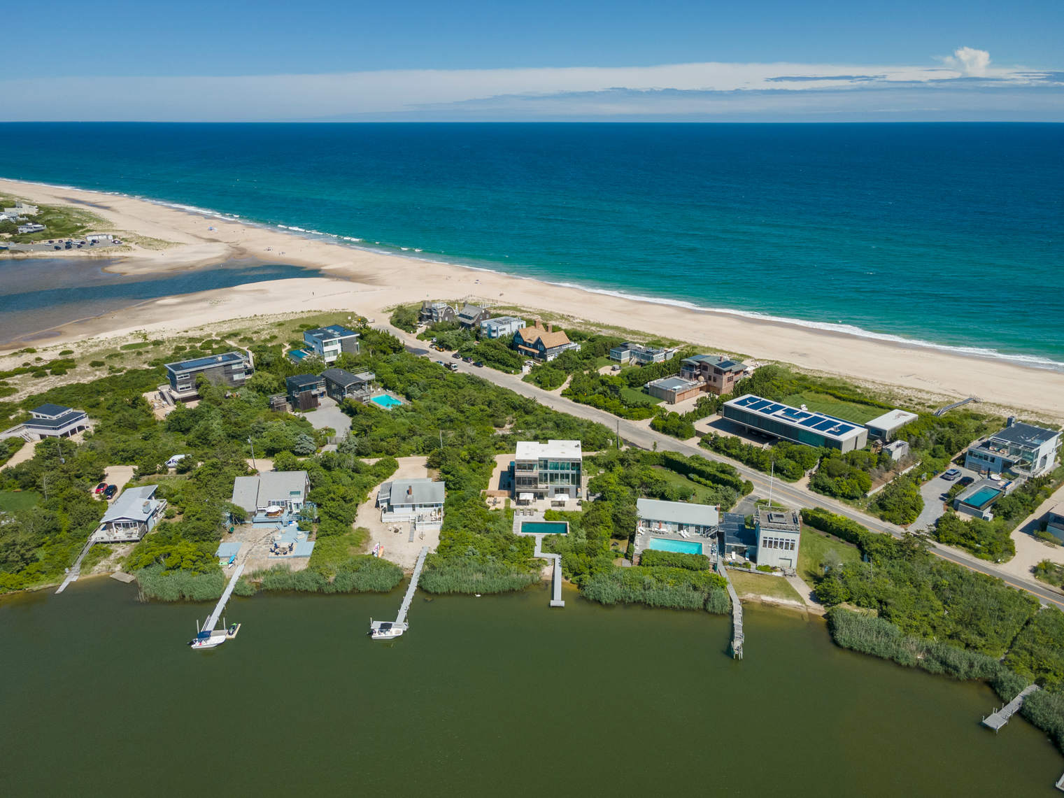 Unbelievable Sunsets Over Mecox Bay in a World-Class Modern