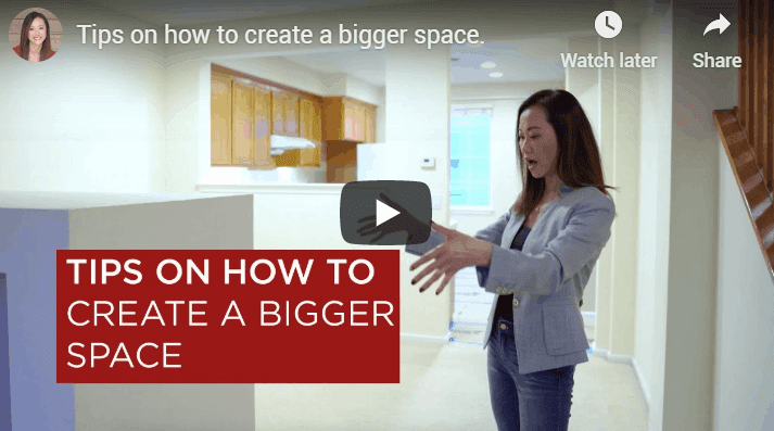 Tips on how to create a bigger space.