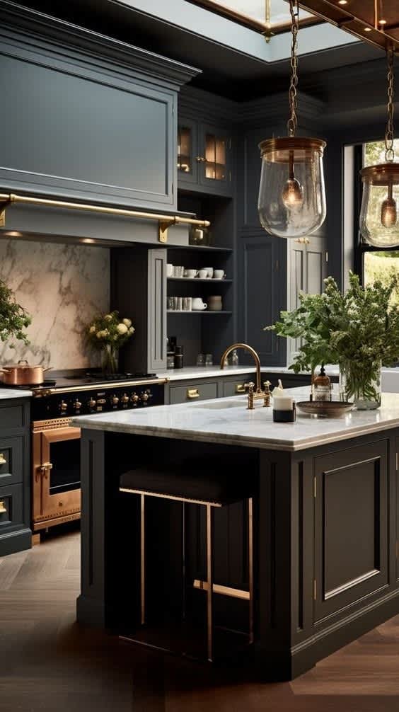 Dark and Moody Kitchens