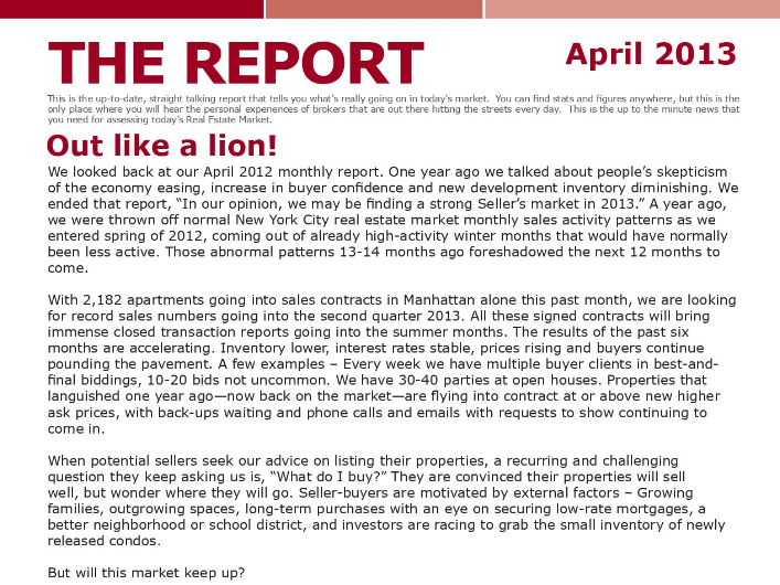 The Meier Report - April 2013