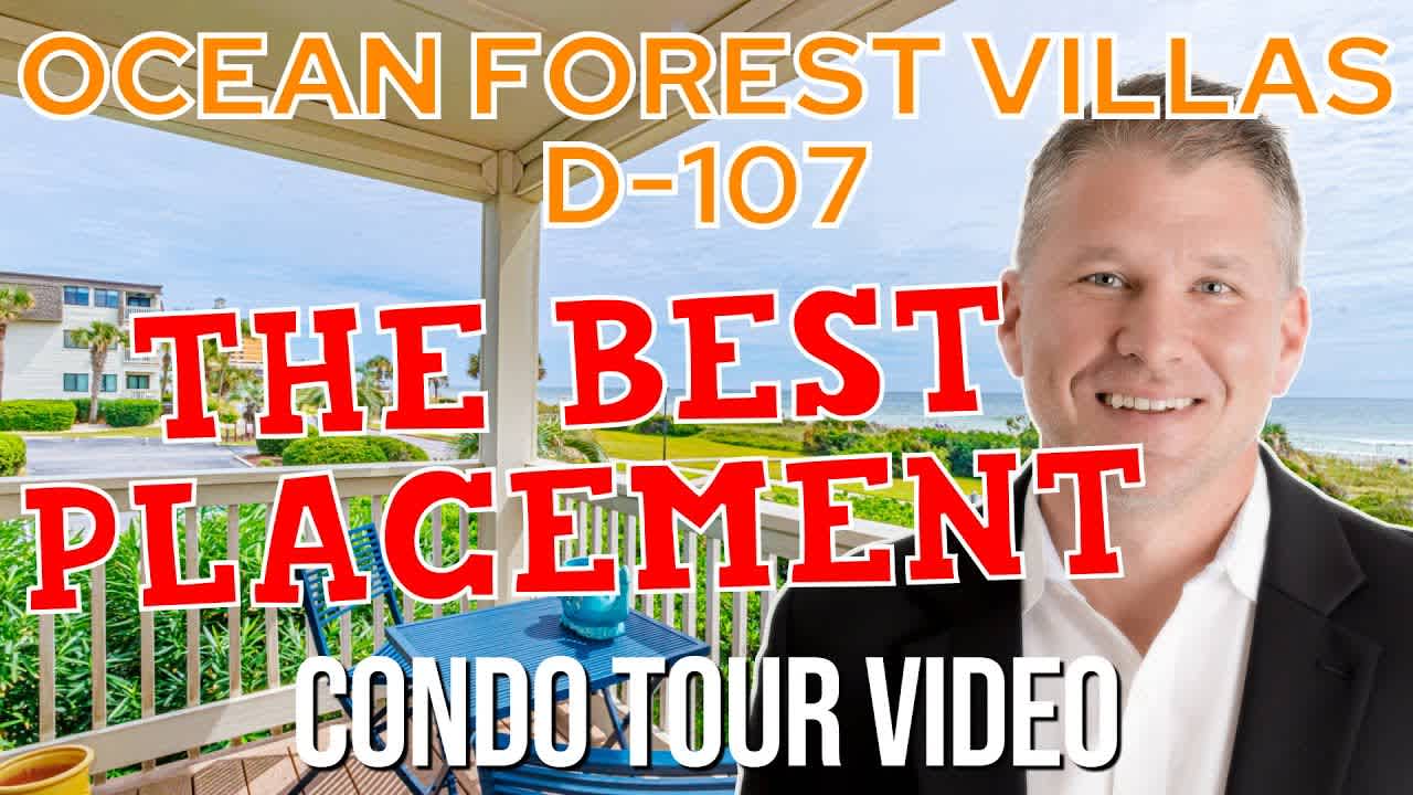 BEST OCEANFRONT PLACEMENT: Ocean Forest Villas D-107