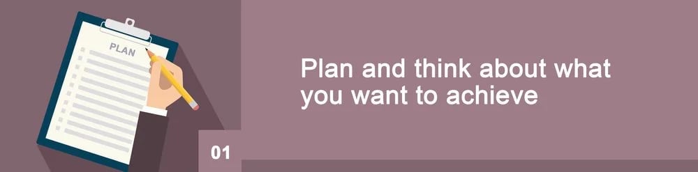 Decluttering guide, step 1: Plan and think about what you want to achieve.
