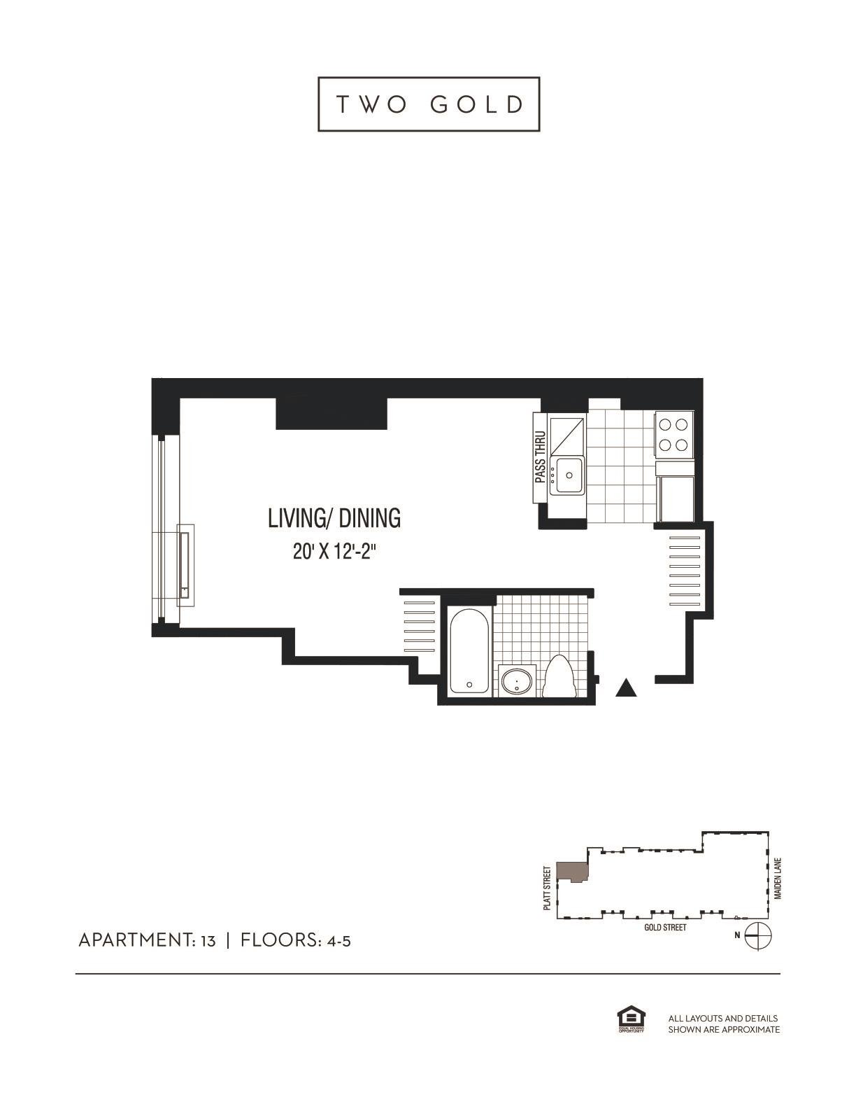2 Gold Street, Apt 413