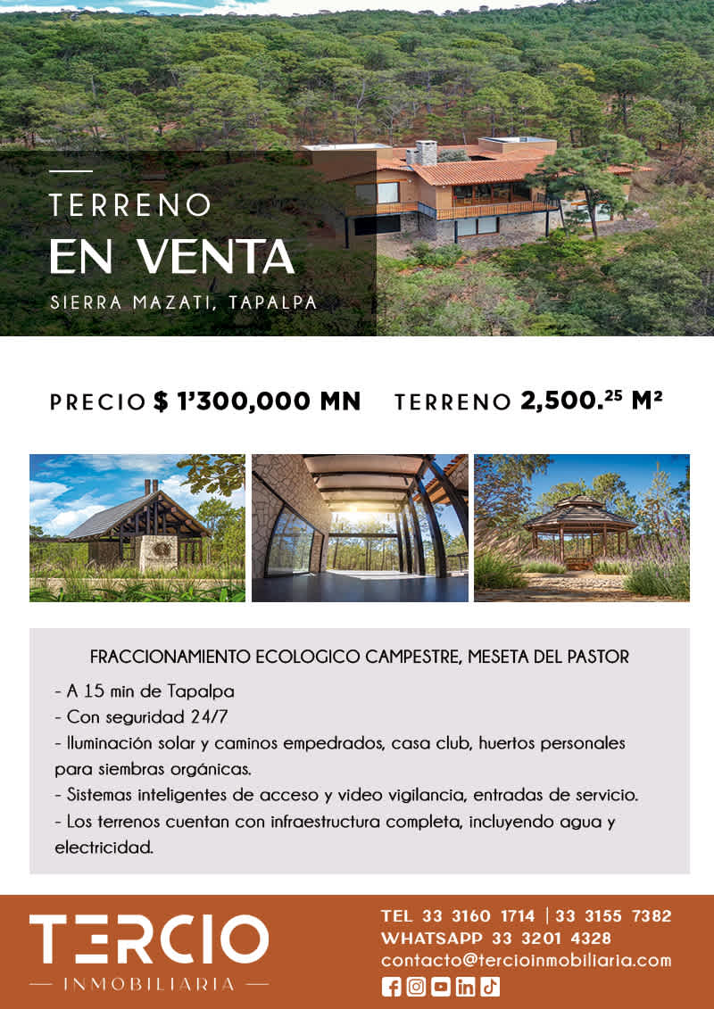 Terreno en Venta Sierra Mazati Tapalpa  $1'300,000.00 MN