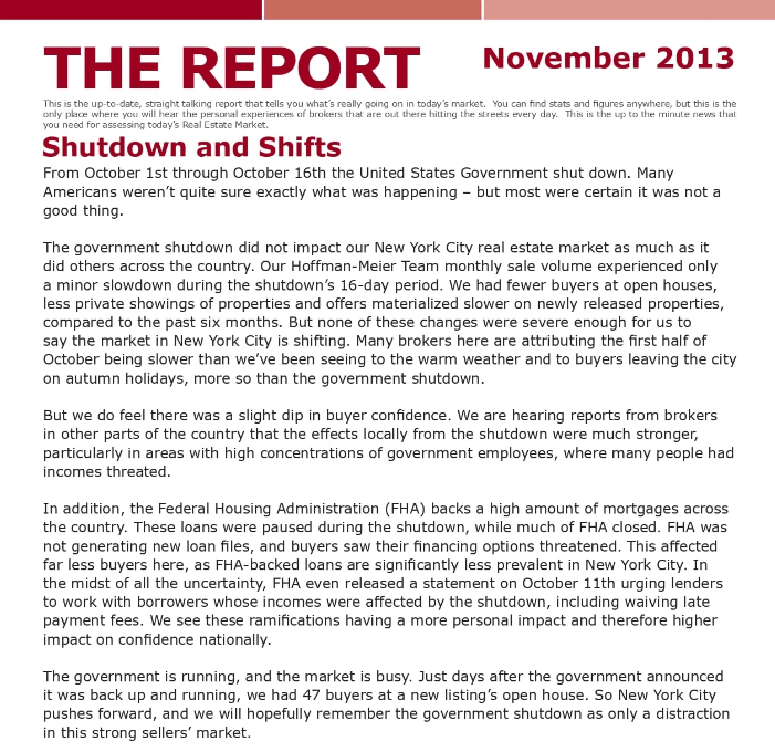 The Meier Report - November 2013