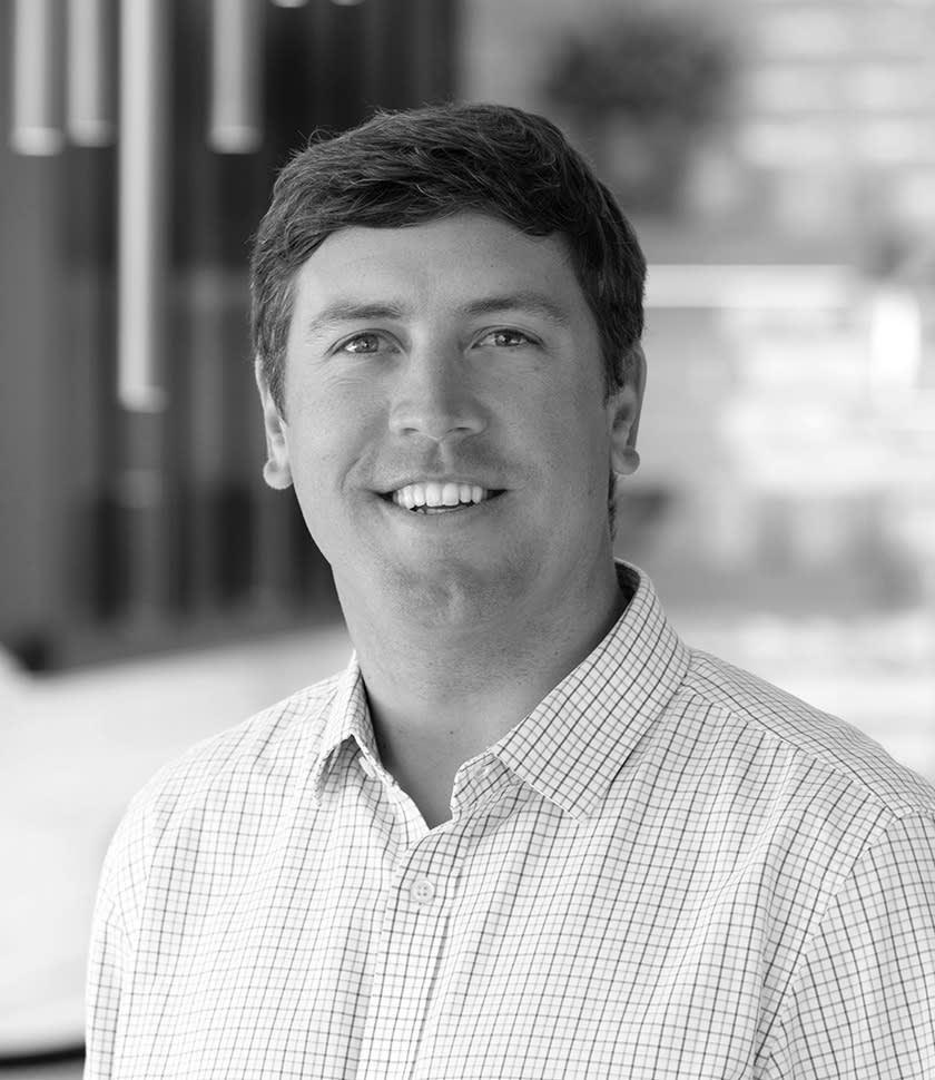 black and white profile photo of realtor Cooper Kehoe