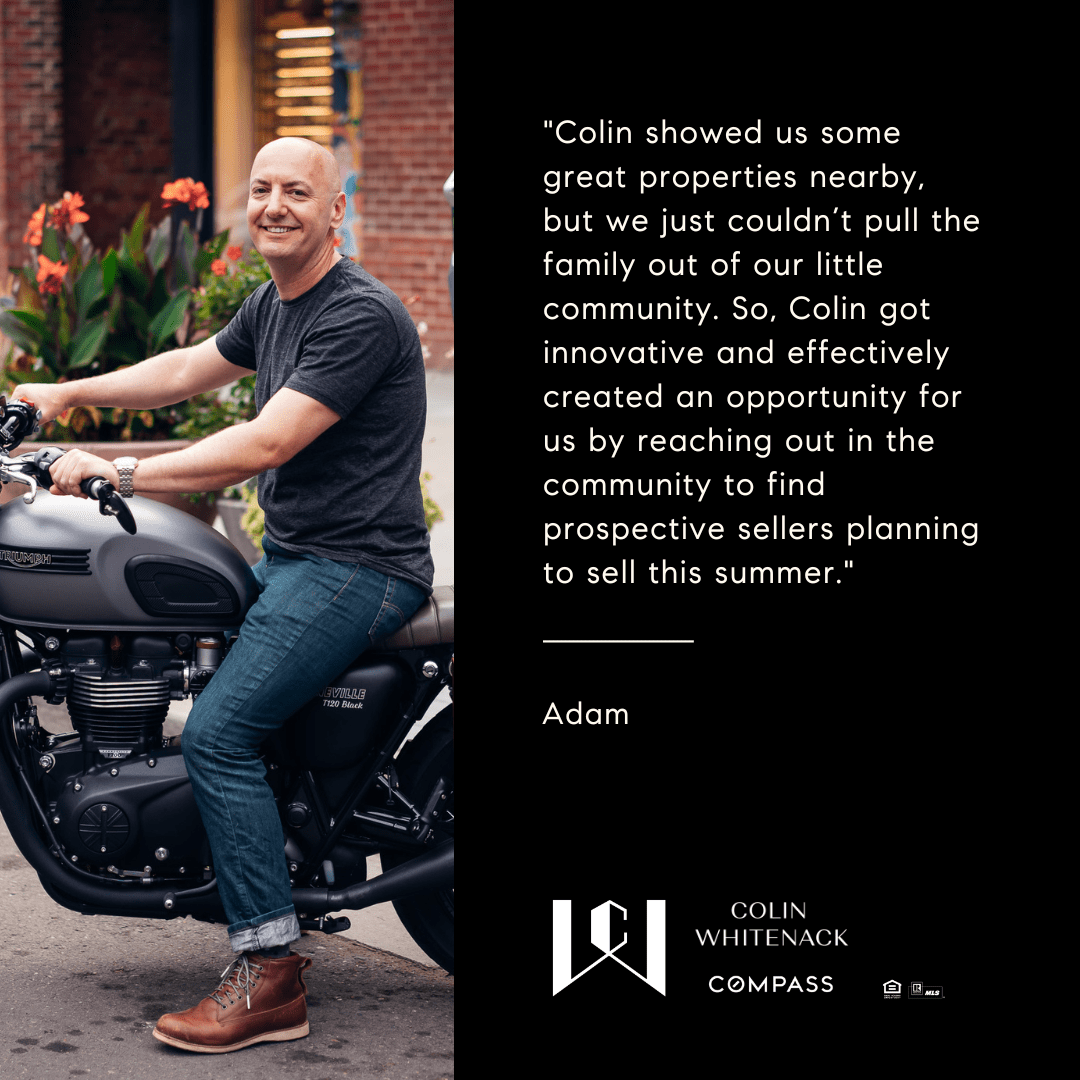 Adam Review: We will not buy or sell without Colin as our agent.