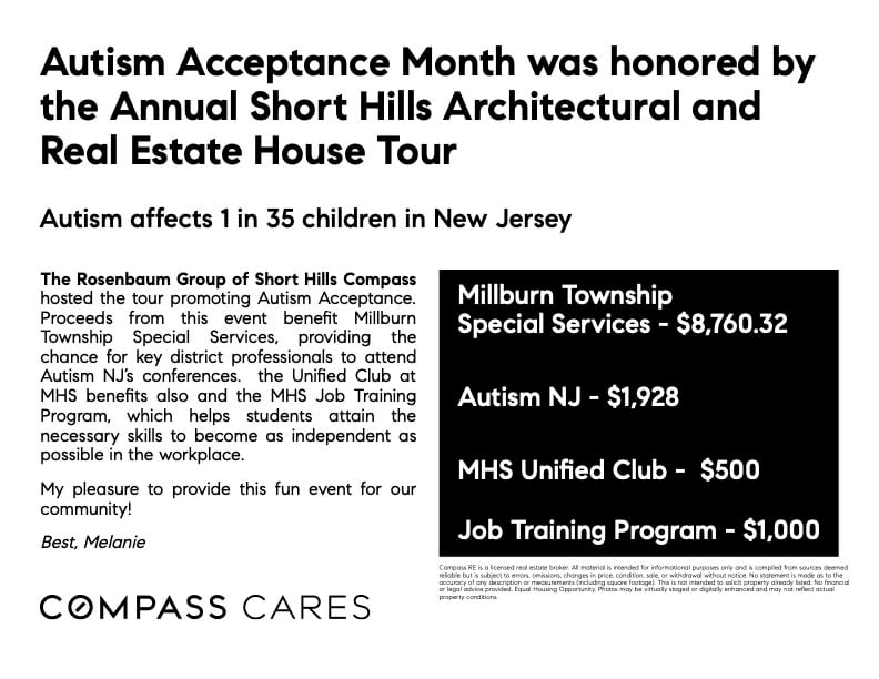 Autism Acceptance Month was honored by the Annual Architectural and Real Estate House Tour