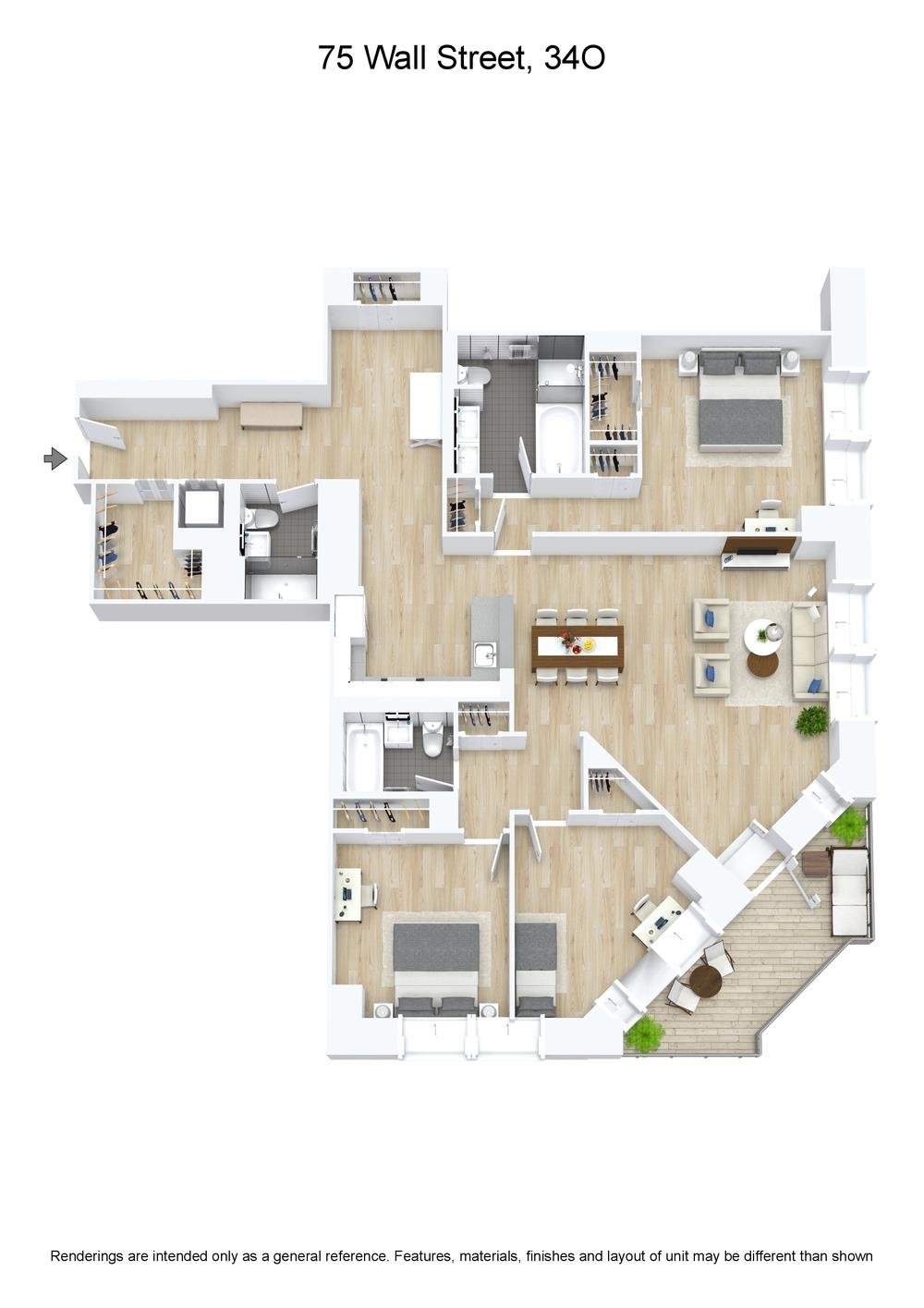 75 Wall Street, Apt 34-O
