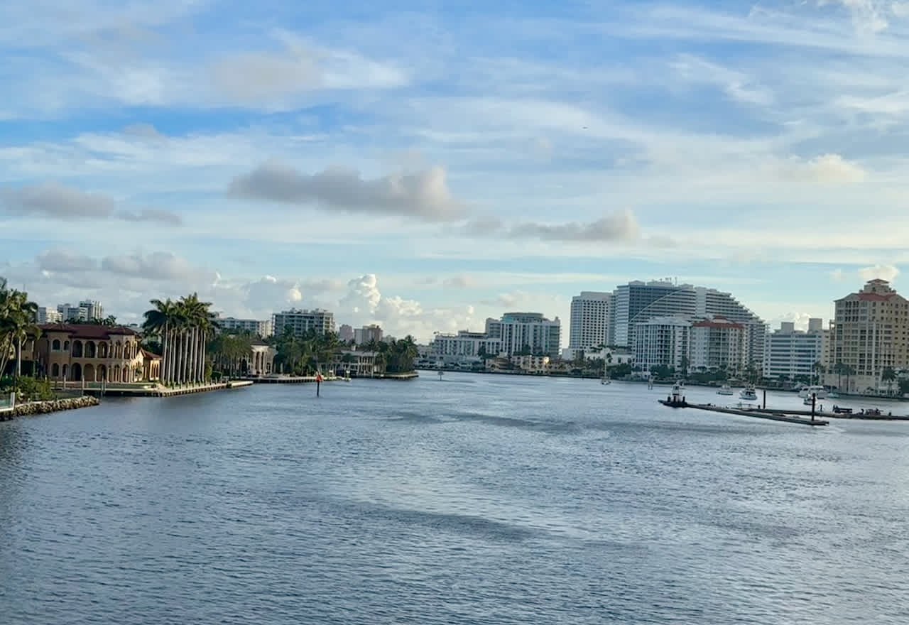 The view of the intracoastal and las olas isles