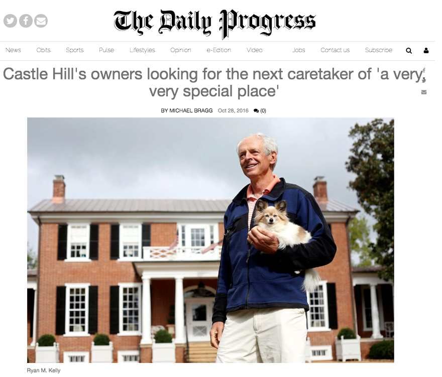 Historic Castle Hill Seeks New Caretaker