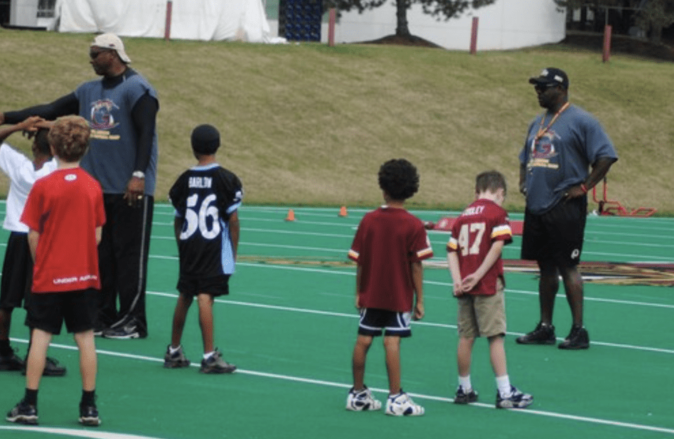 Amazing Clinic at Redskins Park for Local Youth
