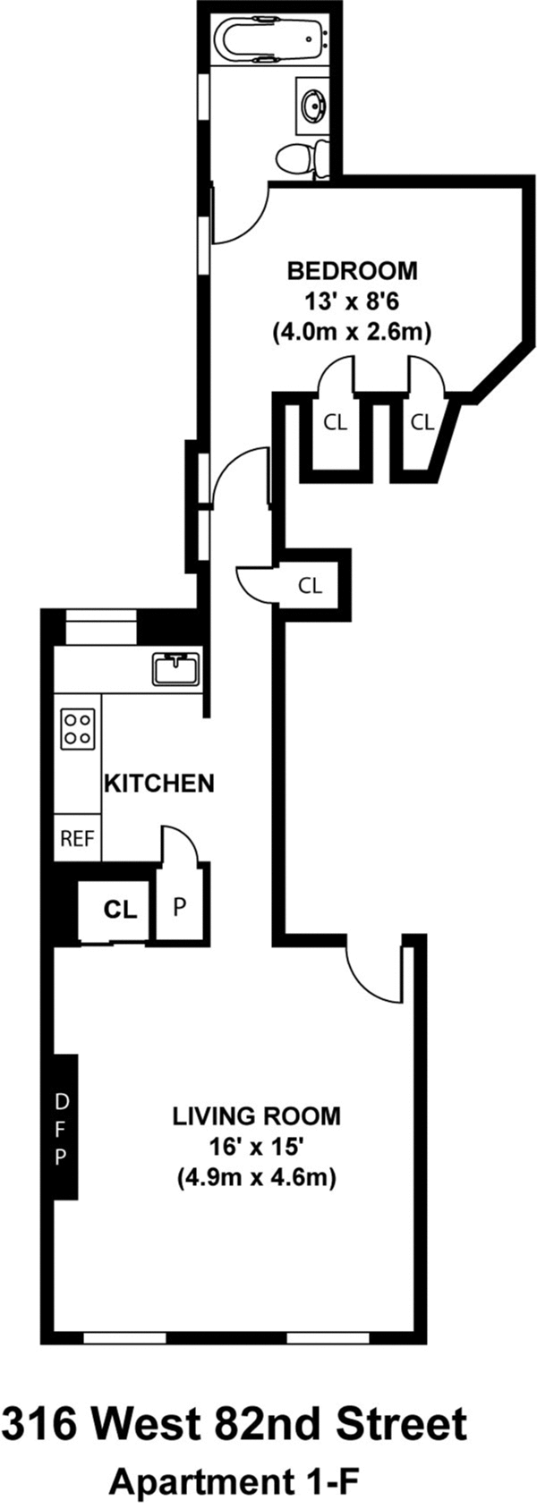 316 West 82nd Street Unit: 1F